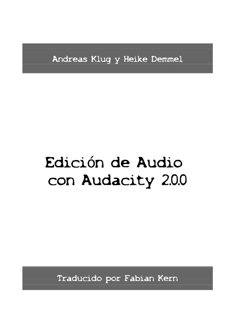 Imágen de pdf Edición de Audio con Audacity 2.0.0